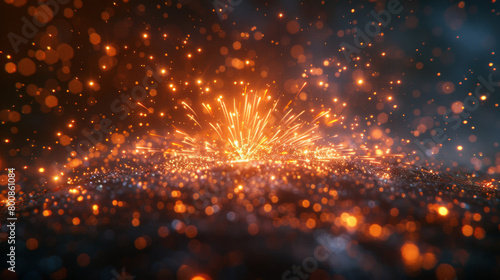 Fiery Sparks, inferno background © c