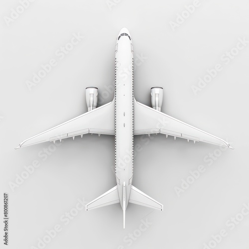 white plane on a white background