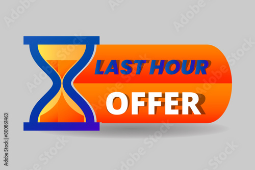 Last hour offer Sales countdown banner