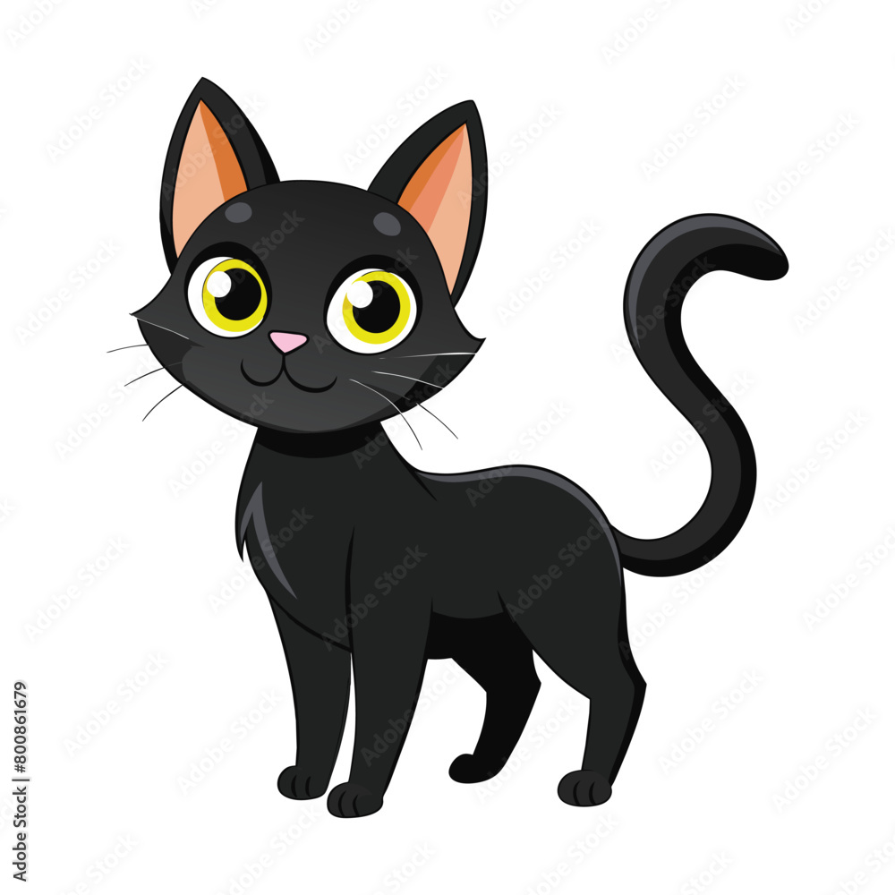 Bombay cat cartoon animal illustration