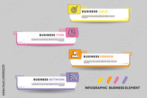 Banner bar template display title business set