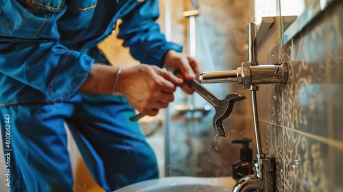 man fixing something at home photo