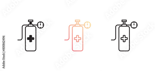 Oxygen Tank icon design with white background stock illustration photo