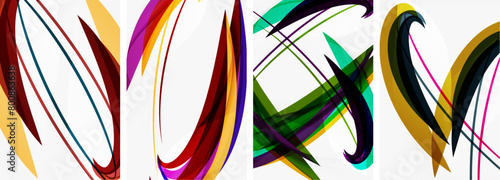 a bunch of colorful letters are lined up on a white background High quality