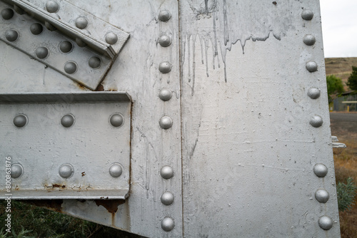 Detail of the bolted beams supporting the Joso High Bridge crossing the Snake River, Washington, USA photo