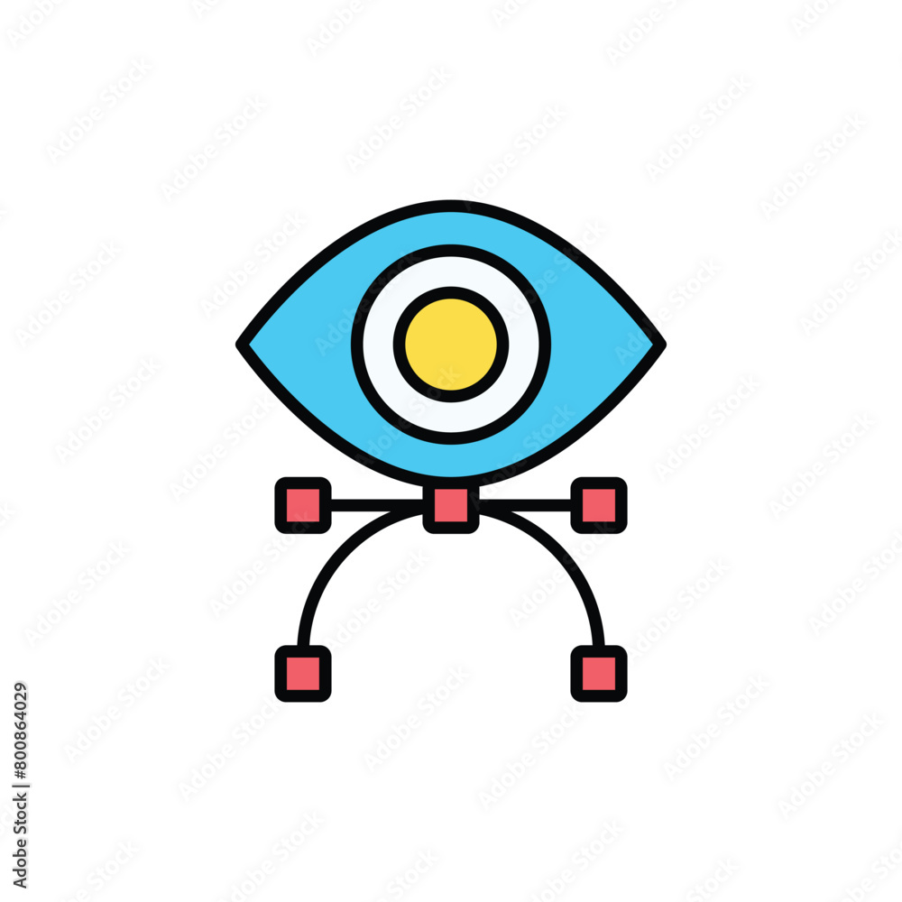 Eye icon design with white background stock illustration