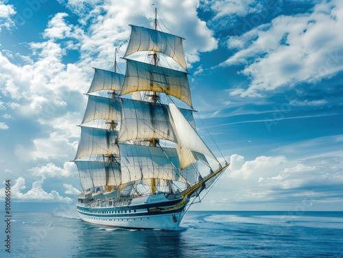 a tall ship under sail