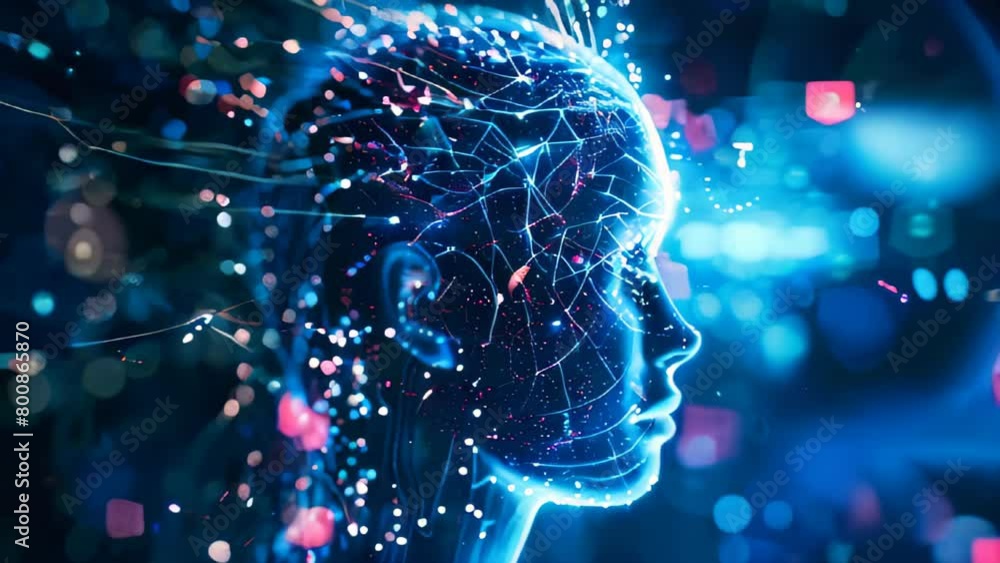 Artificial intelligence and machine learning concept animation Artificial intelligence and machine learning concept animation