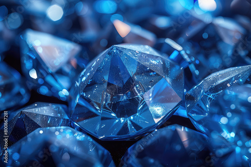 blue diamond background. Created with Ai photo