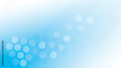 Abstract  white and blue color, modern design background with hexagonal shape. Vector illustration.