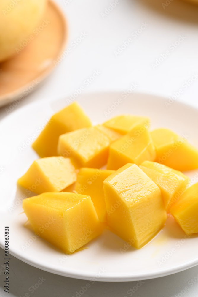 Thai mango fruit (Nam Dok Mai), Tropical fruit in summer season Thai mango fruit (Nam Dok Mai), Tropical fruit in summer season
