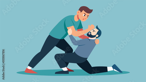 An instructor demonstrates how to effectively break out of a chokehold a common scenario in real life selfdefense situations.