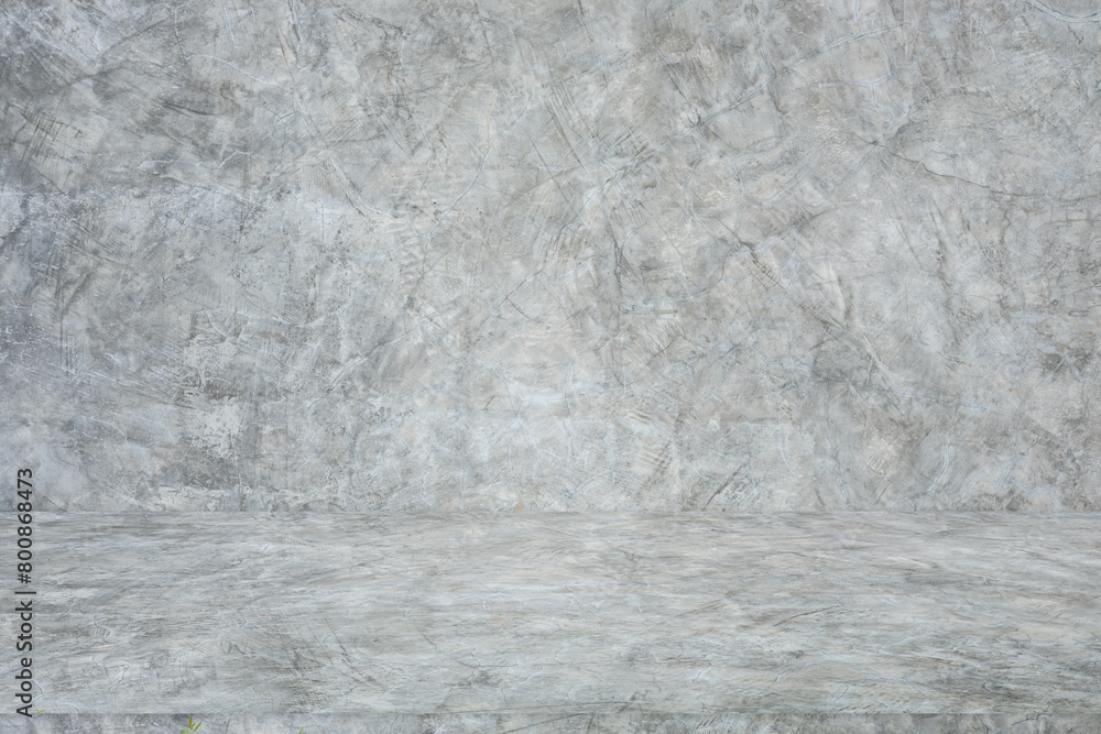 Naklejka premium Wall empty studio interior background and backdrop of concrete cement wall in black and gray tones. Studio interior background and empty space Decorating ideas 