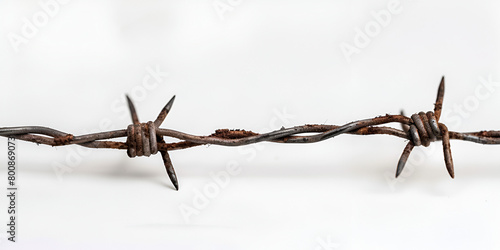 rusty barbed wire