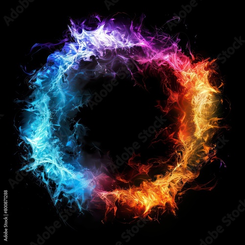 colorful ring on a black background for desktop wallpaper