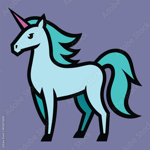 Outline unicorn vector design vector