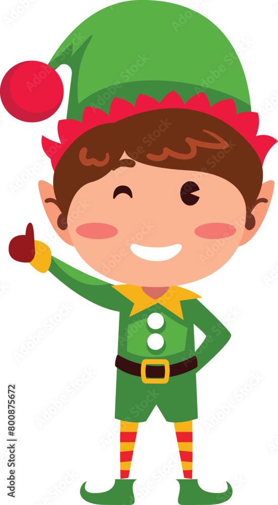 Vector illustration Character Cute Elf isolated on white background Vector illustration Character Cute Elf isolated on white background