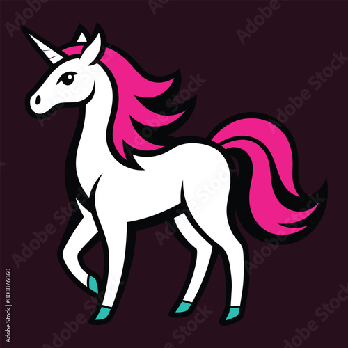 Outline unicorn vector design vector