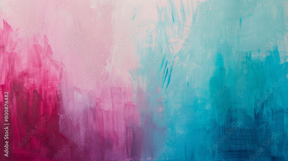 Radiant spectrum of glowing aquamarine and vivid fuchsia on a pristine white canvas.