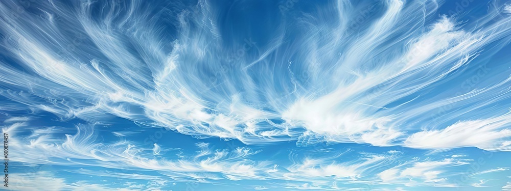 Blue sky with clouds selective focus nature, Generative AI, Blue sky with clouds selective focus nature, Generative AI,