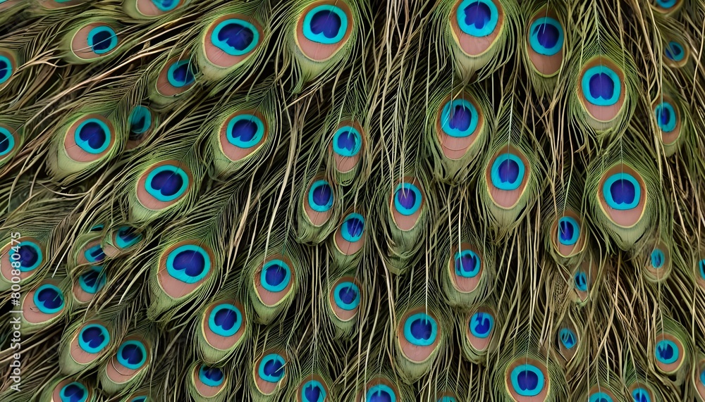 Obraz premium peacock feather texture background