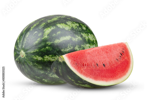 watermelon isolated on transparent png © supamas