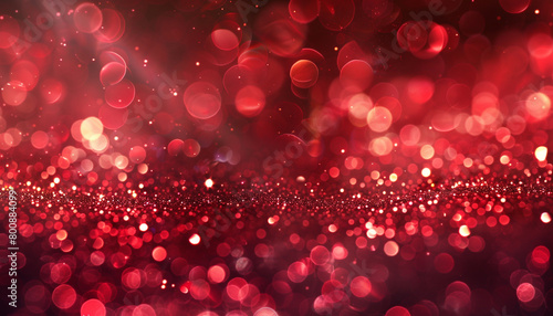 Ruby Wine Red Glitter Defocused Abstract Twinkly Lights Background, sparkling blurred lights with rich ruby wine red tones.