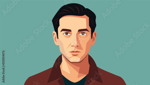 The delicate features of a man are highlighted by the soft natural light in this portrait..