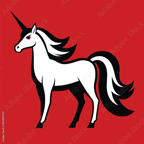 Outline unicorn vector design vector