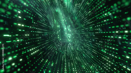 Seamless matrix of green digital code, creating a hypnotic backdrop reminiscent of advanced AI.