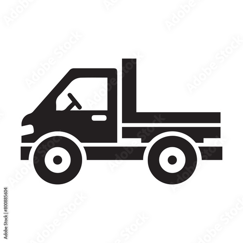 truck silhouette vector isolated on white background