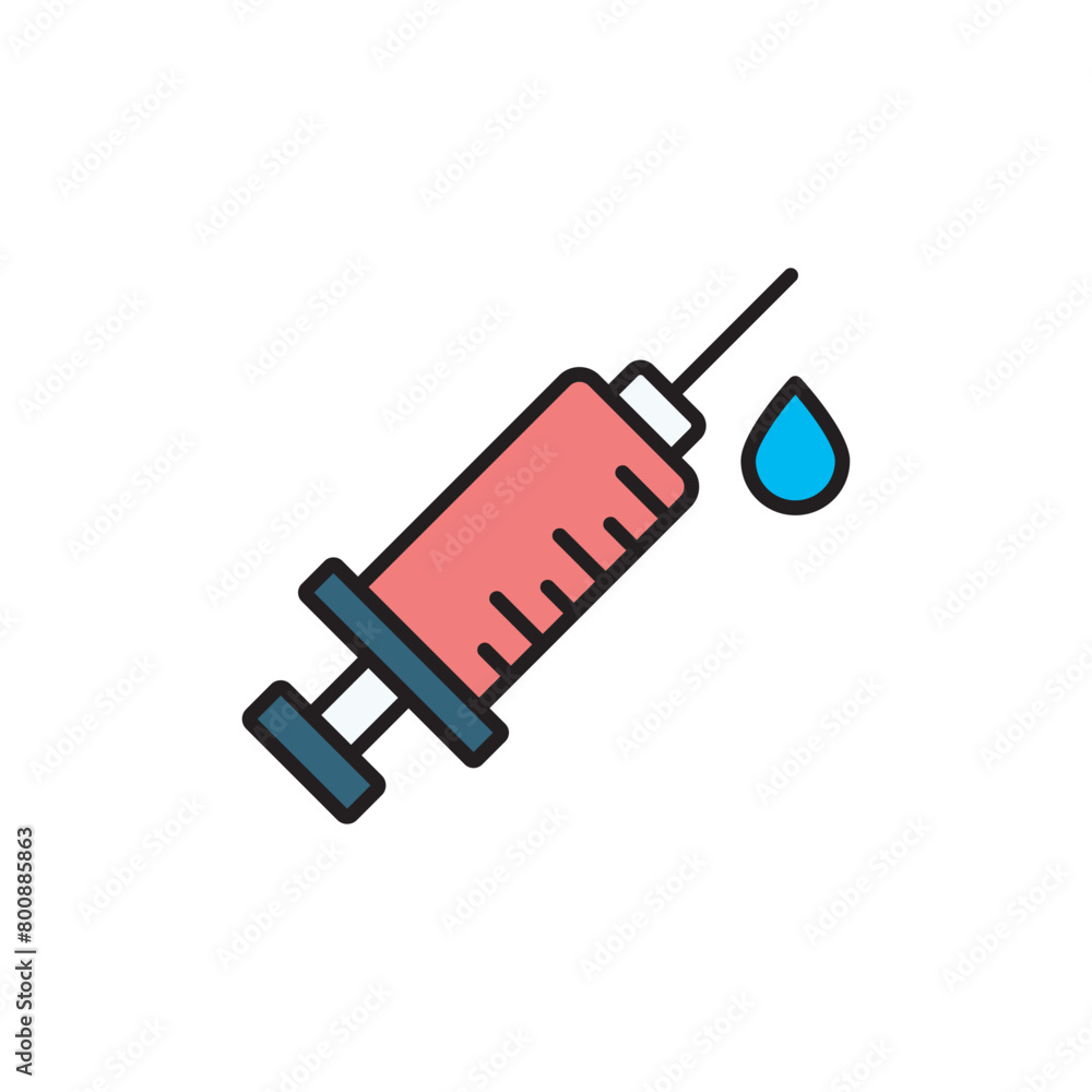 Syringe icon design with white background stock illustration Syringe icon design with white background stock illustration
