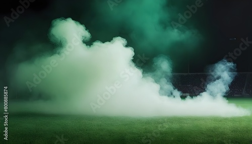 Smoke Green Background Dark Ground Light Smell Tox Upscaled © Naydene