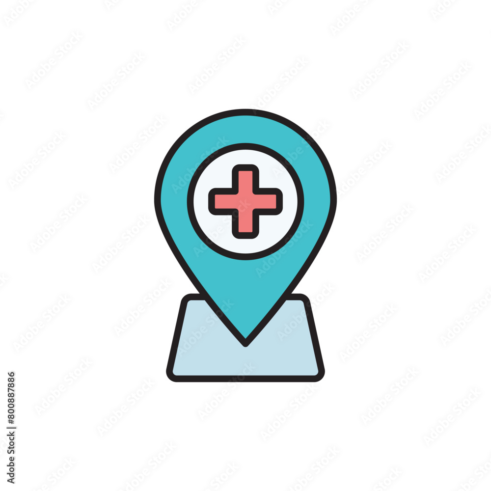 Location icon design with white background stock illustration Location icon design with white background stock illustration