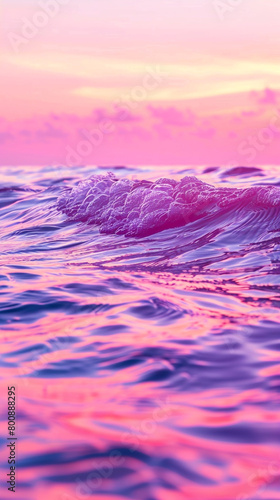Sunset pink and purple waves background, inspired by the colors of a twilight sky Ideal for soothing, reflective designs