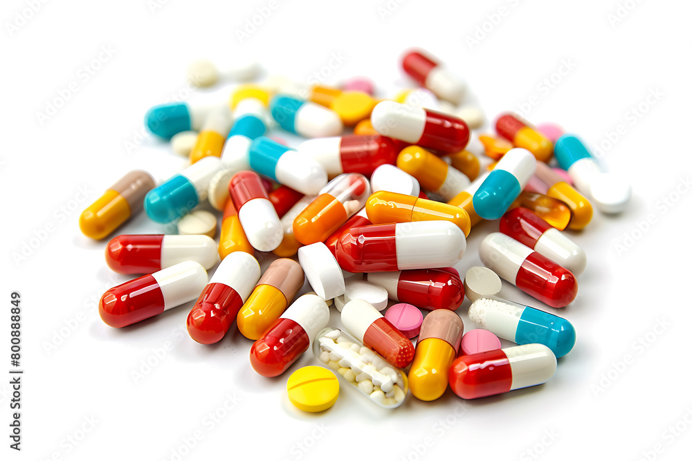 antibiotics and pills isolated on white background antibiotics and pills isolated on white background