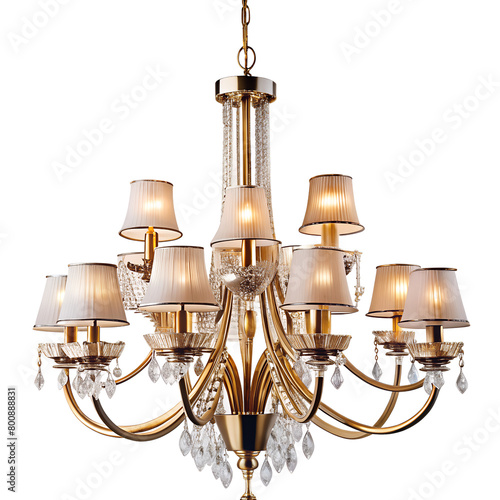 modern luxury chandelier lamp front elevation. AI Generative