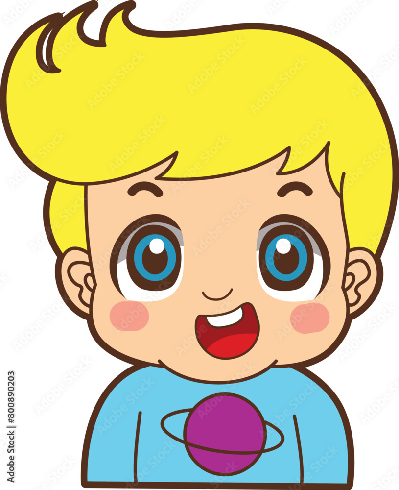 Variation of kids face from any race. Causasoid europeans race emoticon. Avatar of boy and girl kids. Variation of kids face from any race. Causasoid europeans race emoticon. Avatar of boy and girl kids.
