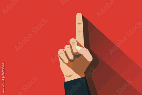a simple flat illustration of an Fingers, vector graphics