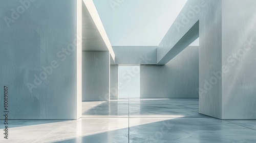Serene Simplicity  Minimalistic Abstract Architecture