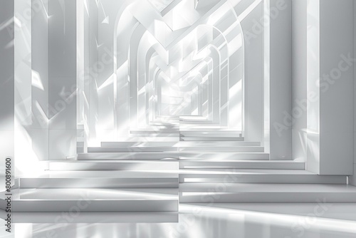 Futuristic White Corridor