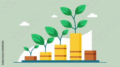 A plant growing taller and healthier signifying a credit score improvement.