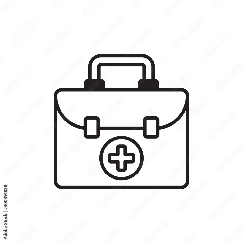 First Aid Kit icon design with white background stock illustration First Aid Kit icon design with white background stock illustration
