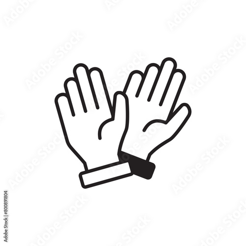 Gloves icon design with white background stock illustration