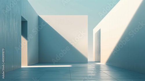 Serene Simplicity: Minimalistic Abstract Architecture