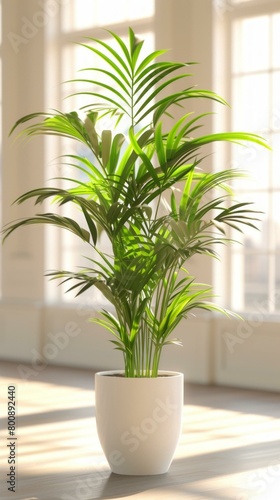A beautiful indoor plant in a white pot