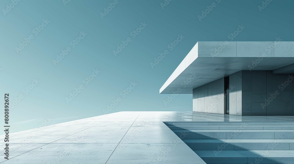 Obraz premium Serene Simplicity: Minimalistic Abstract Architecture