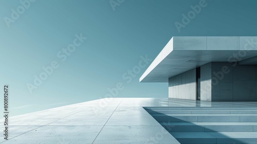Serene Simplicity: Minimalistic Abstract Architecture