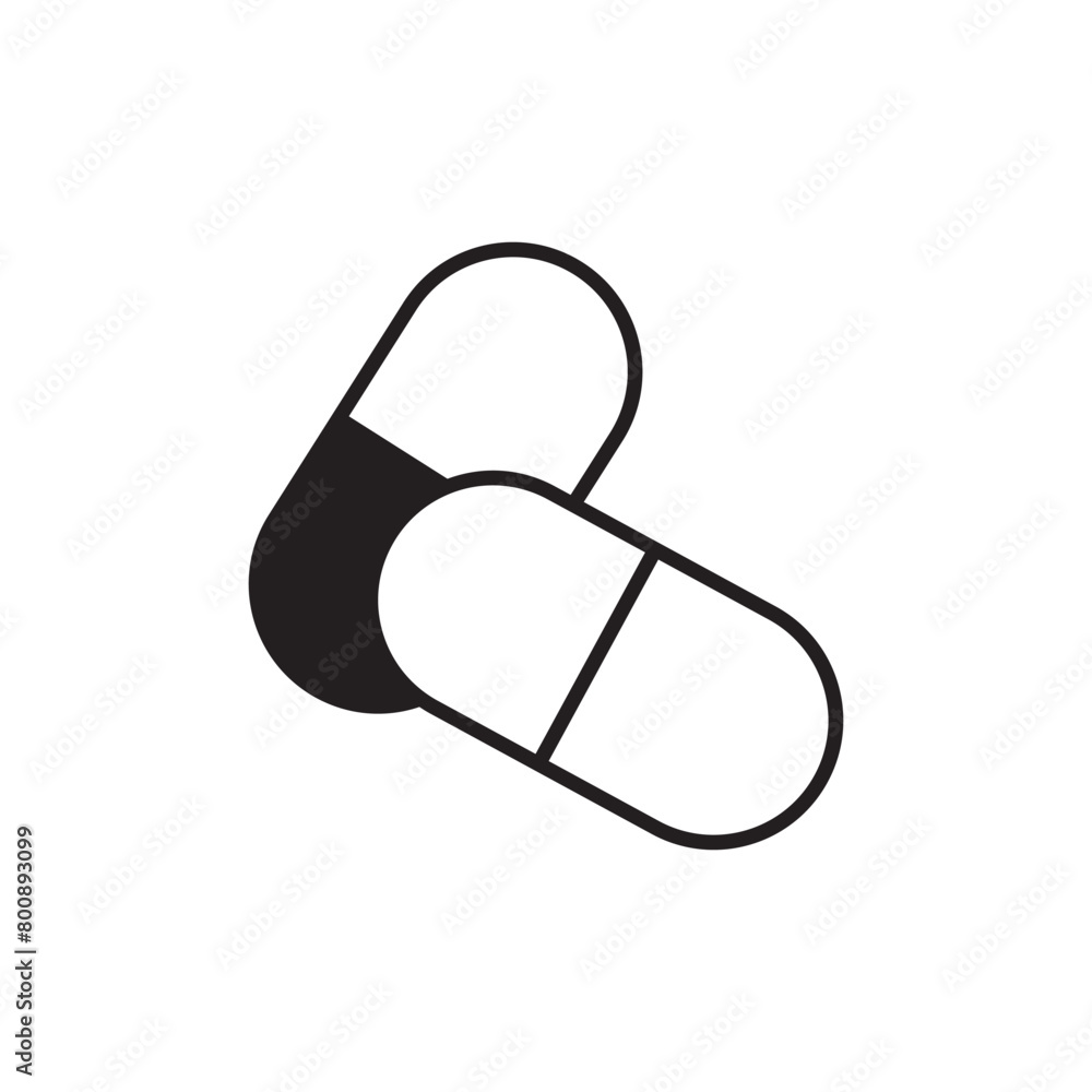 Capsules icon design with white background stock illustration Capsules icon design with white background stock illustration