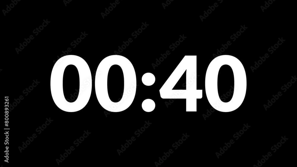 45 Second count clock time video animation vector design. 45 Second count clock time video animation vector design.